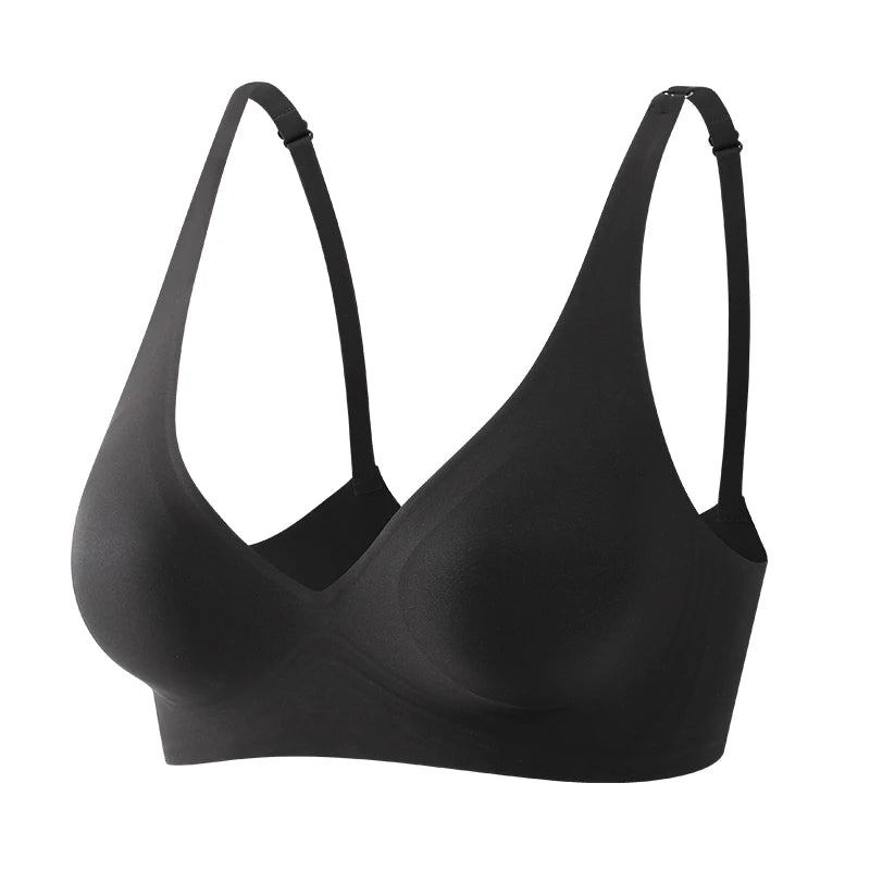 Women Seamless Bra Comfortable Wireless Bras S-XL Ladies Deep V Underwear Soft Padded Brassiere Female Bra Lingerie 2023