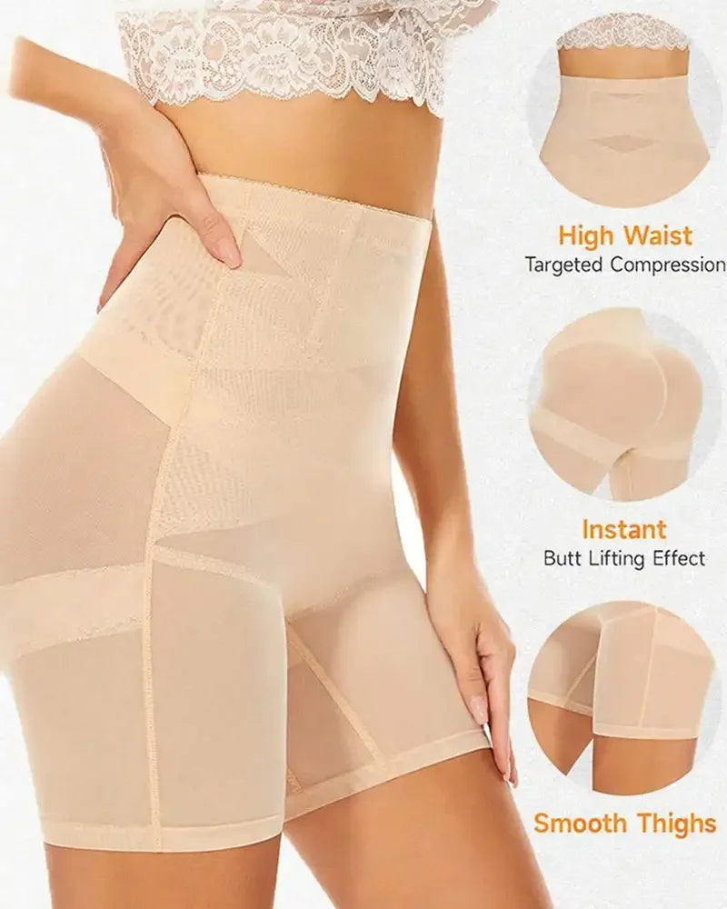 Women'S Tummy Control Butt Lift Belt Thigh Slim Shapewear Shorts High Waisted Seamless Boyshorts Panties Comfortable Underwear