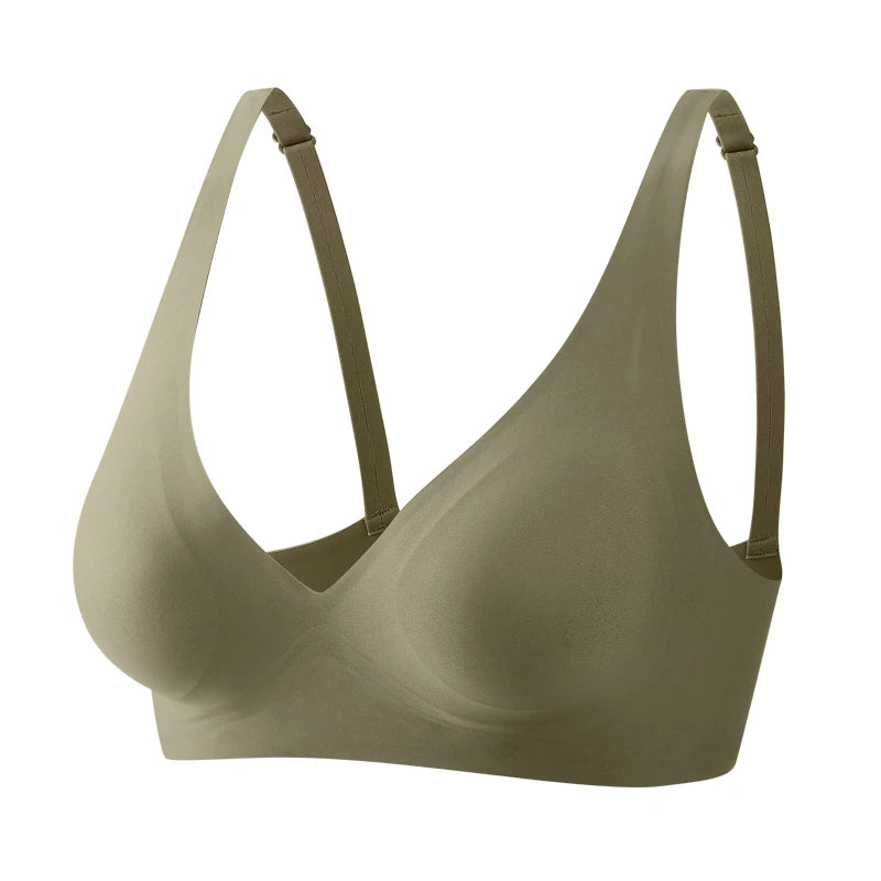Women Seamless Bra Comfortable Wireless Bras S-XL Ladies Deep V Underwear Soft Padded Brassiere Female Bra Lingerie 2023