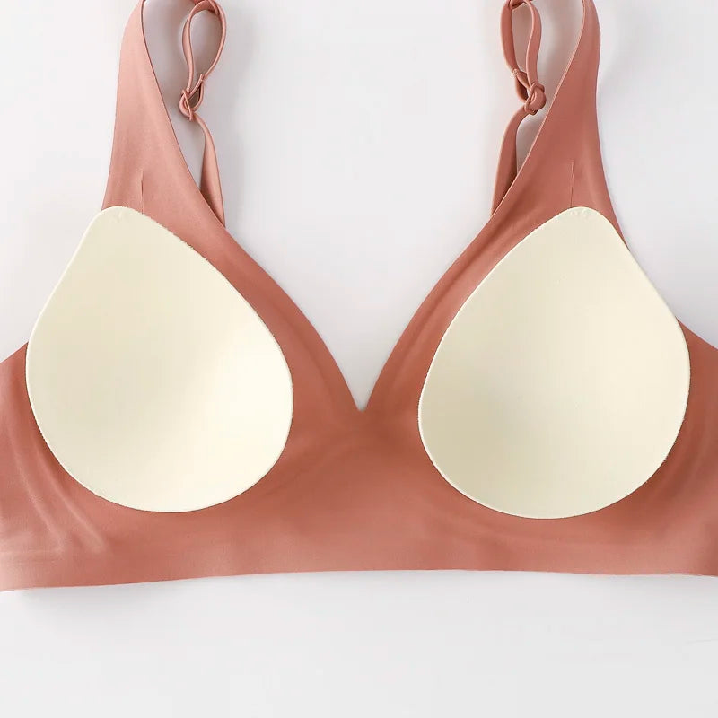 Women Seamless Bra Comfortable Wireless Bras S-XL Ladies Deep V Underwear Soft Padded Brassiere Female Bra Lingerie 2023
