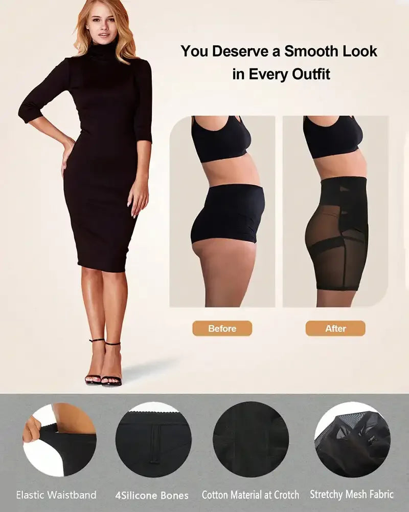 Women'S Tummy Control Butt Lift Belt Thigh Slim Shapewear Shorts High Waisted Seamless Boyshorts Panties Comfortable Underwear