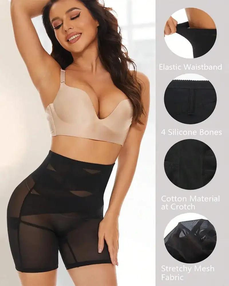Women'S Tummy Control Butt Lift Belt Thigh Slim Shapewear Shorts High Waisted Seamless Boyshorts Panties Comfortable Underwear