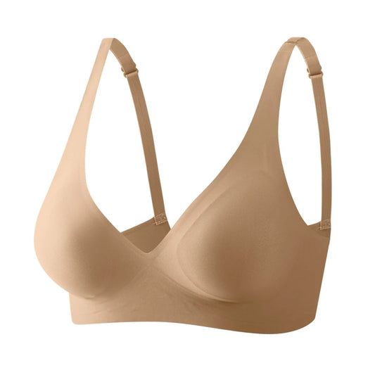 Women Seamless Bra Comfortable Wireless Bras S-XL Ladies Deep V Underwear Soft Padded Brassiere Female Bra Lingerie 2023